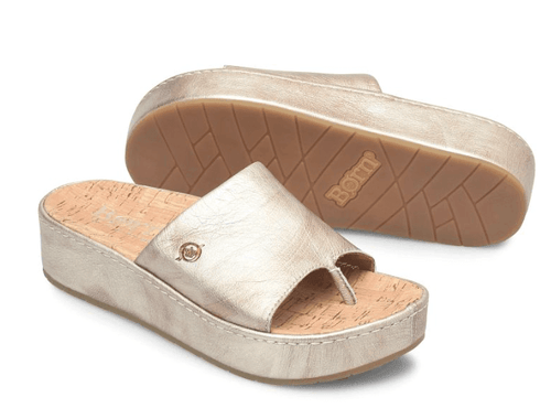 Born Women's Sharr Light Gold Panna Cotta Sandals BR0035330-GLD