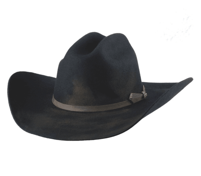 Bullhide Hat Kayce Distressed Black 4X Premiom Wool Western Cowboy Hat 0859BL