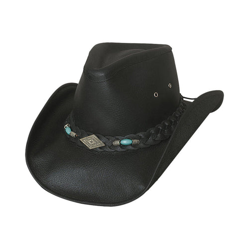Bullhide Royston Black Leather Western Cowboy Hat 4048BL-Painted Cowgirl Western Store