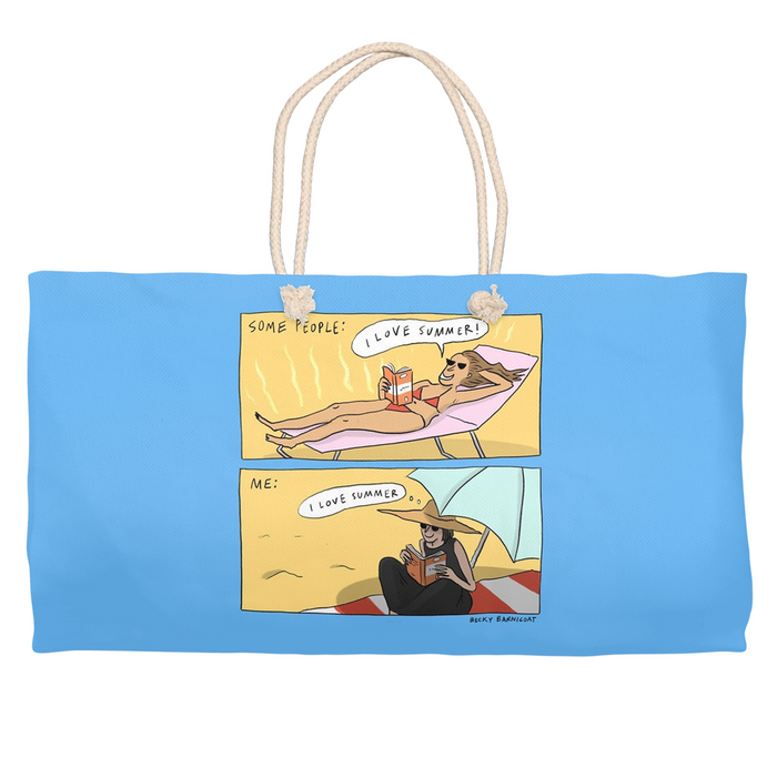 Cartoon Beach Bag / Weekender Tote - Becky Barnicoat