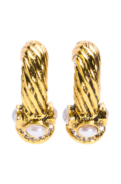 ADELE EMBELLISHED HALF HOOPS