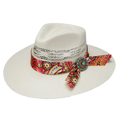 Charlie 1 Horse Chisos Natural Western Fashion Straw Hat CSCHIS-3436-Painted Cowgirl Western Store