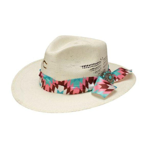 Charlie 1 Horse Hissy Fit Natural Western Fashion Straw Cowgirl Hat CSHISS-3430-Painted Cowgirl Western Store