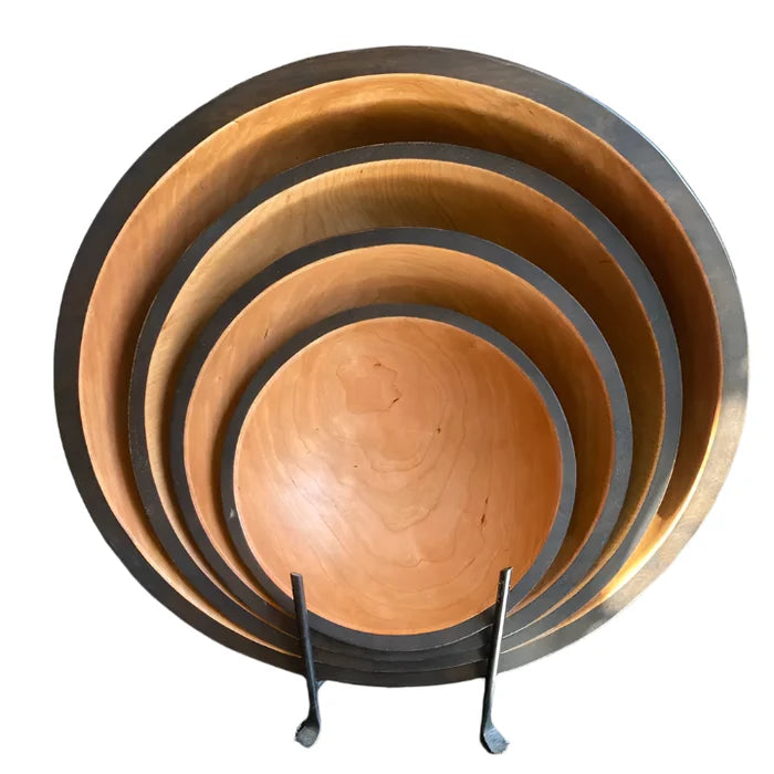 CHERRY 2 TONE ROUND WOOD BOWL