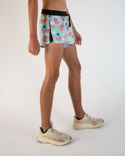 Men's Flying Pigs 2" DS Split Shorts