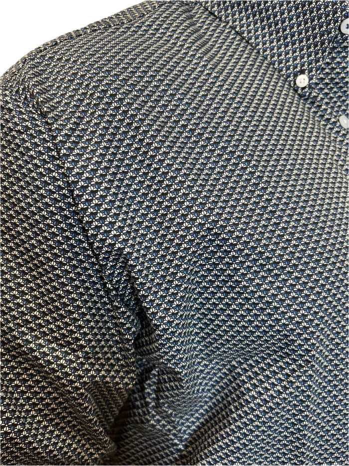 Cinch Men's Blue Geo Print Button Long Sleeve Western Shirt MTW1105516