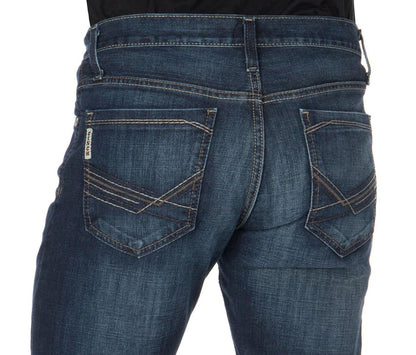 Cinch Men's Ian Slim Fit Dark Wash Boot Cut Jeans MB65436001-Painted Cowgirl Western Store