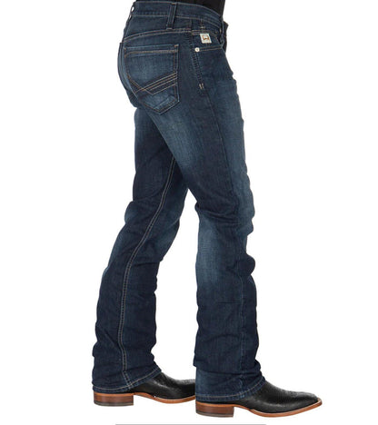 Cinch Men's Ian Slim Fit Dark Wash Boot Cut Jeans MB65436001-Painted Cowgirl Western Store