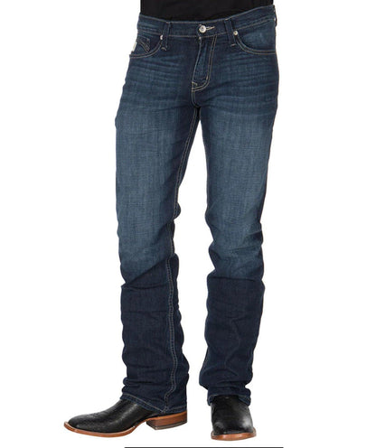 Cinch Men's Ian Slim Fit Dark Wash Boot Cut Jeans MB65436001-Painted Cowgirl Western Store