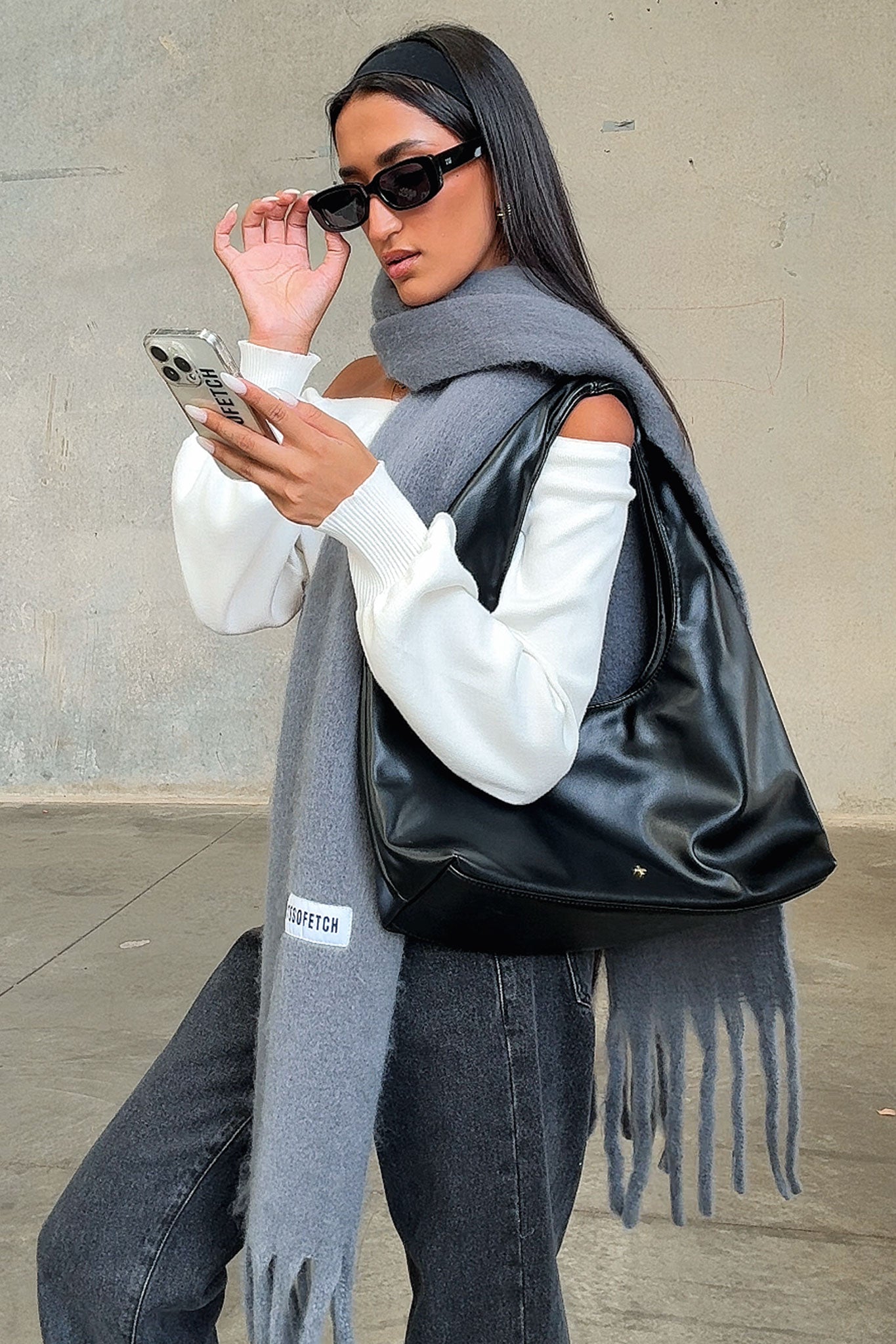Cinzia Scarf - Grey