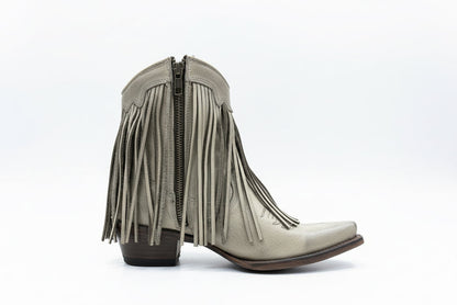 Circle G Women's Sand Fringed Snip Toe Ankle Boots L6071-Painted Cowgirl Western Store