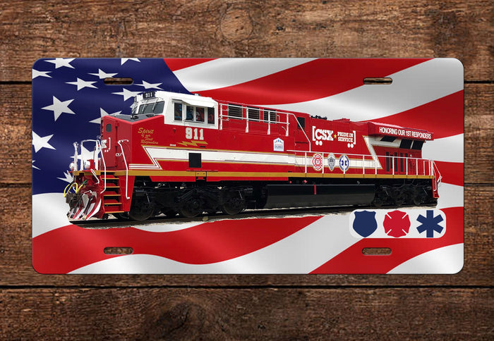 CSX - No. 911 - Spirit of Our First Responders - License Plate