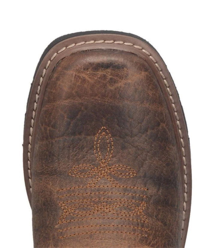 Dan Post Children/Youth Rust Brown & Blue Top Brantley Western Cowboy Boots DPC2938 DPC3938-Painted Cowgirl Western Store