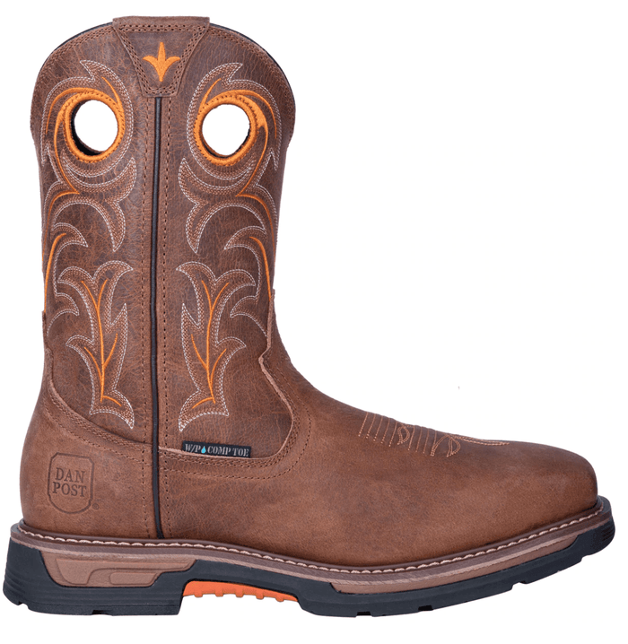 Dan Post Men's Brown Leather Storms Eye Waterproof Composite Toe Work Boots DP59414