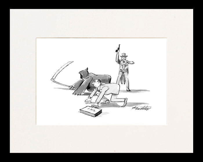 Death vs Taxes Cartoon Print