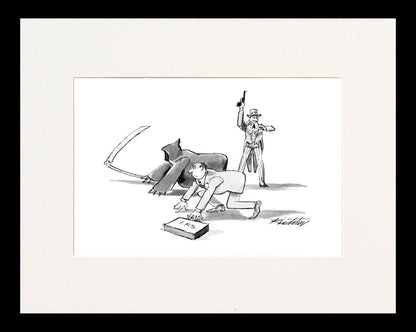 Death vs Taxes Cartoon Print