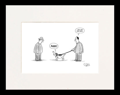 He's an Older Dog Cartoon Print