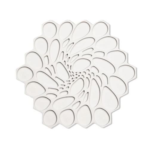 HONEYCOMB SILICONE TRIVET IN CLOUD