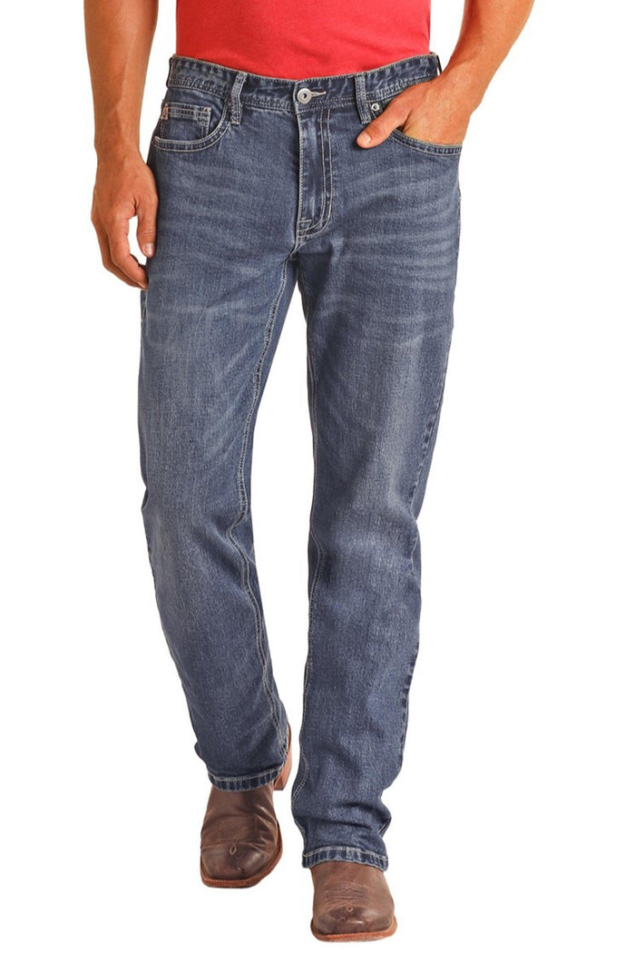Hooey by Rock & Roll Cowboy Double Barrel Relaxed Fit Boot Jeans HYMDTBR1IG-Painted Cowgirl Western Store