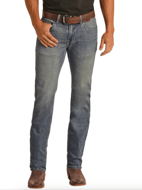 Hooey by Rock & Roll Cowboy Men's Revolver Straight Slim Fit Jeans HYMD1RR1CE