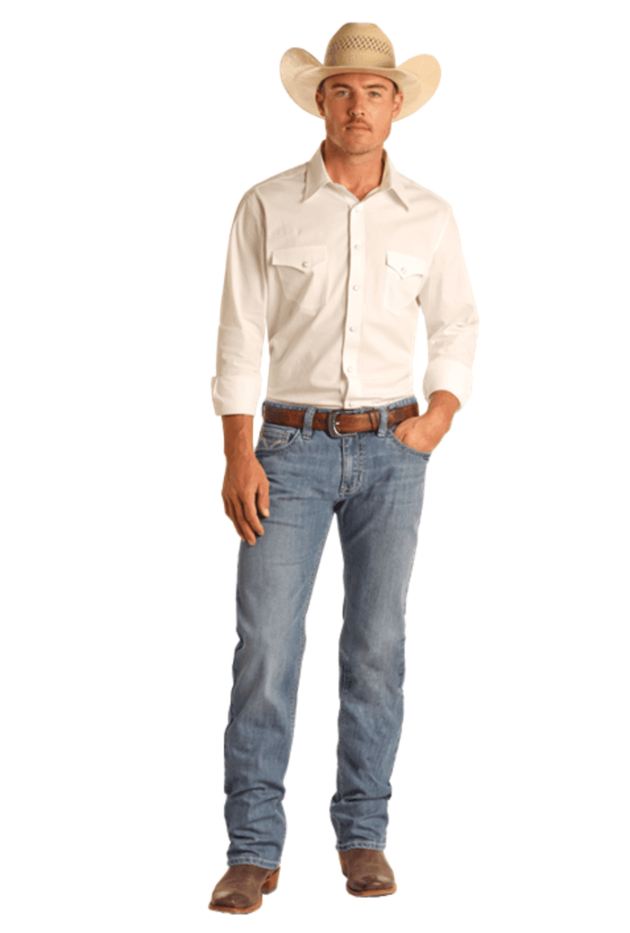 Hooey by Rock & Roll Cowboy Revolver Slim Fit Straight Leg Jeans HYMD1RR1CK