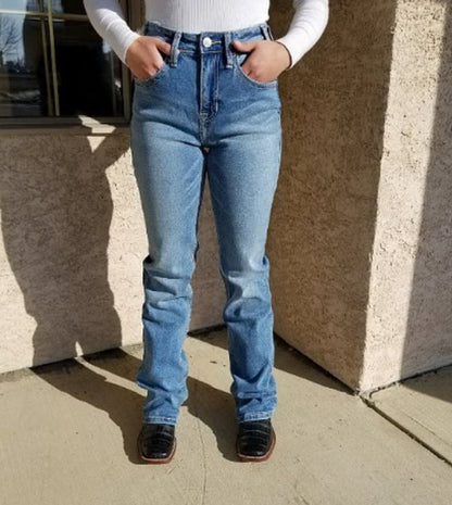 Hooey by Rock & Roll Cowgirl Women's High Rise Bootcut Jeans HYWD4HR16A-Painted Cowgirl Western Store