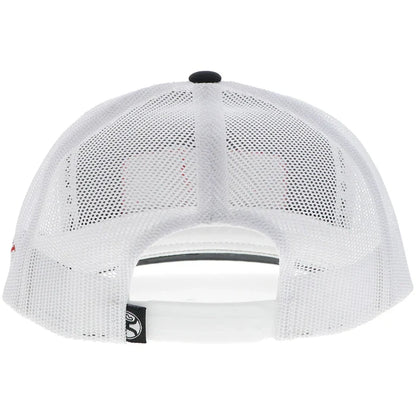 Hooey Cactus Ropes Black & White w/ Red Trucker Snapback Hat CR090-Painted Cowgirl Western Store