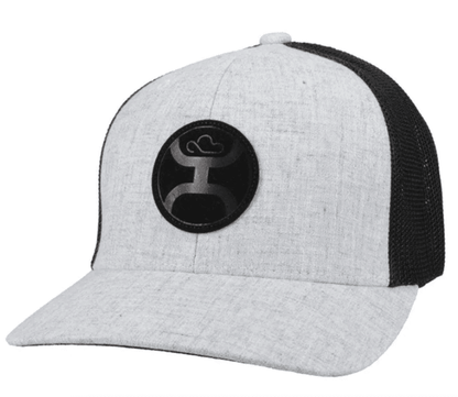 Hooey "Cayman" Grey/Black Flexfit Ball Cap 2104BLBK