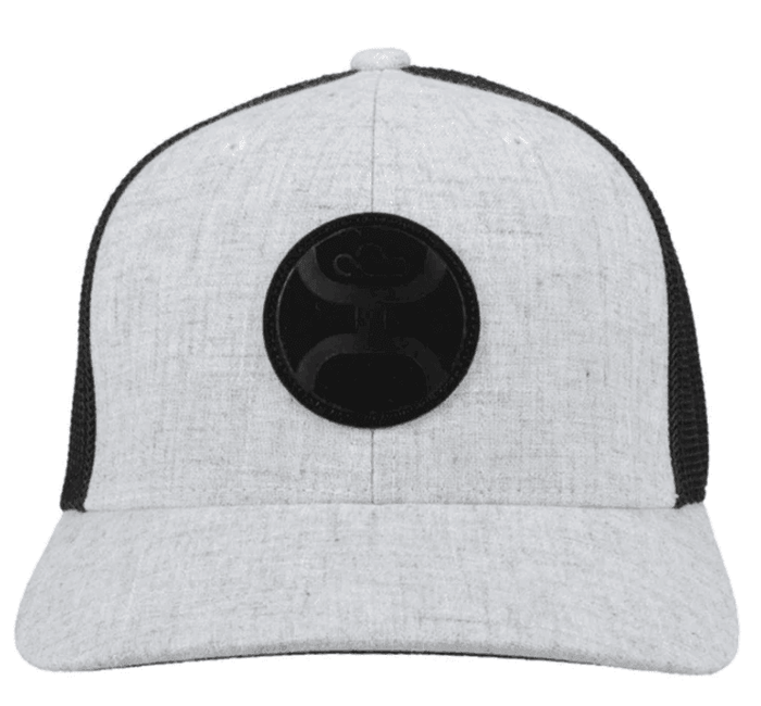 Hooey "Cayman" Grey/Black Flexfit Ball Cap 2104BLBK