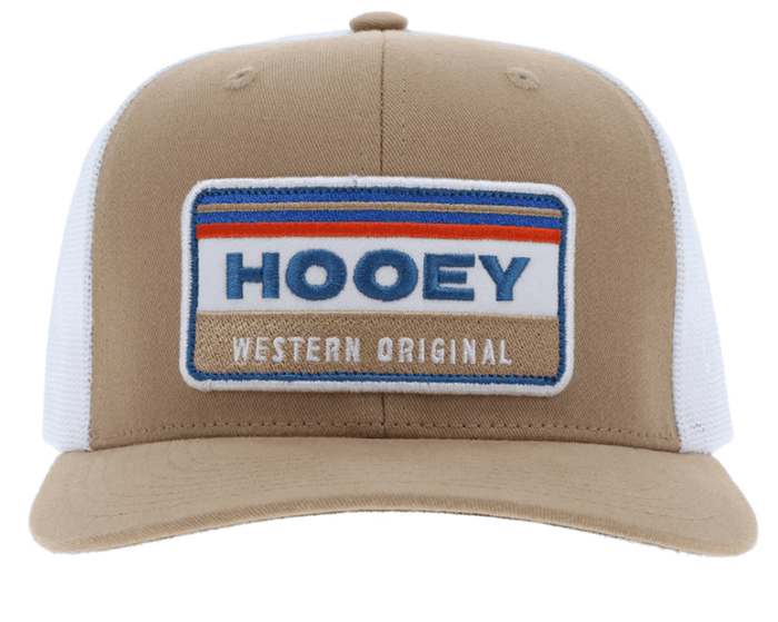 Hooey Horizon Tan & White Trucker Snapback Hat 2335T-TNWH