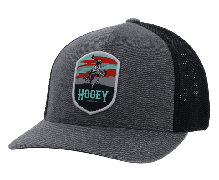 Hooey Men's "Cheyenne" Grey Flexfit Ball Cap 2344GYBK