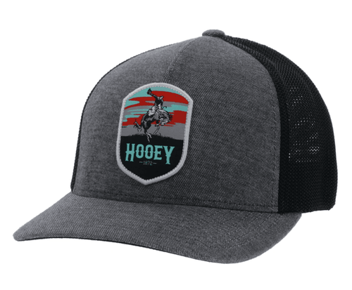 Hooey Men's "Cheyenne" Grey Flexfit Ball Cap 2344GYBK