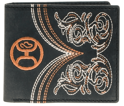 Hooey Ranger Black Rodeo Boot Stitch Bi-Fold Wallet HBF016-BK