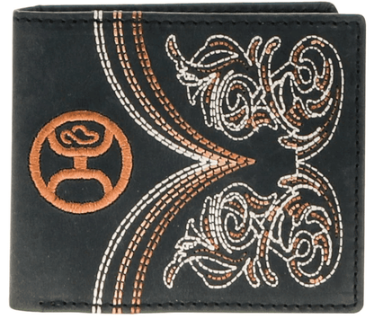Hooey Ranger Black Rodeo Boot Stitch Bi-Fold Wallet HBF016-BK