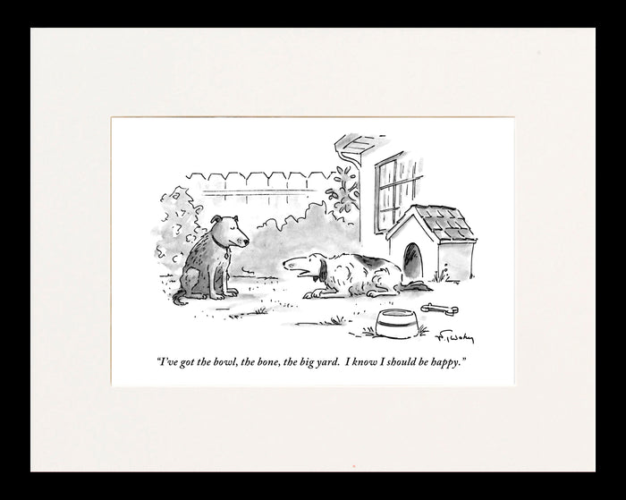 I Know I Should be Happy Cartoon Print