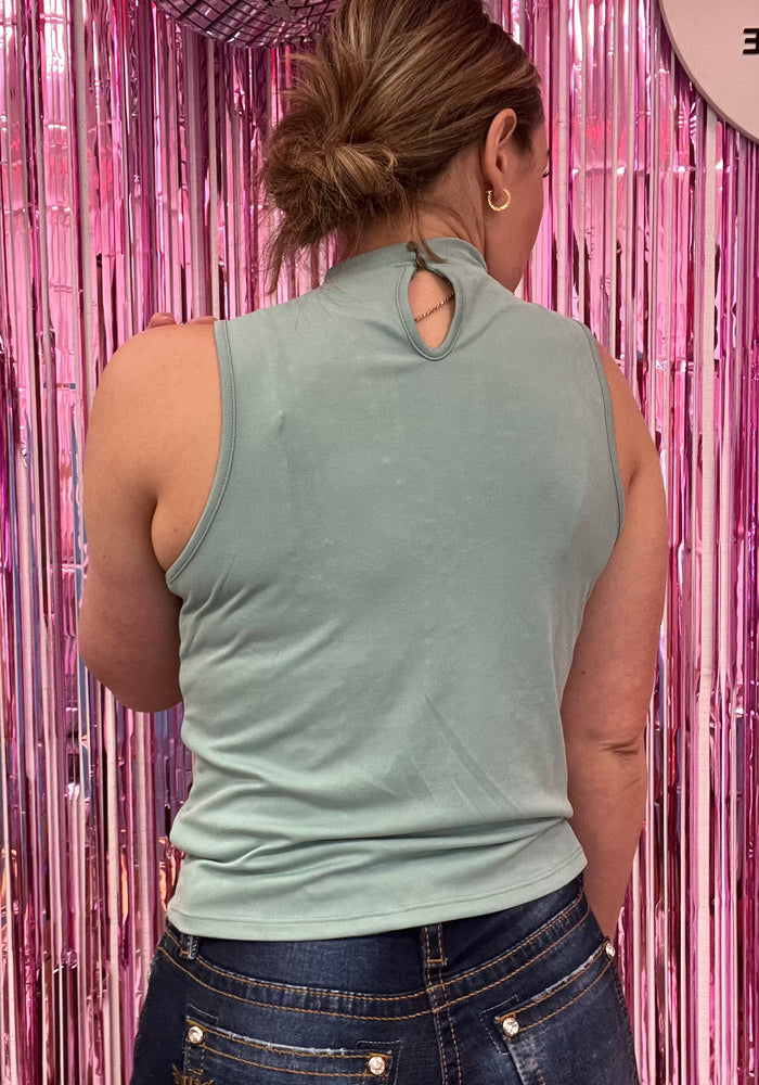 Rock & Roll Cowgirl Women's Turquoise Tank Top RRWT20R0Z9LT-Painted Cowgirl Western Store