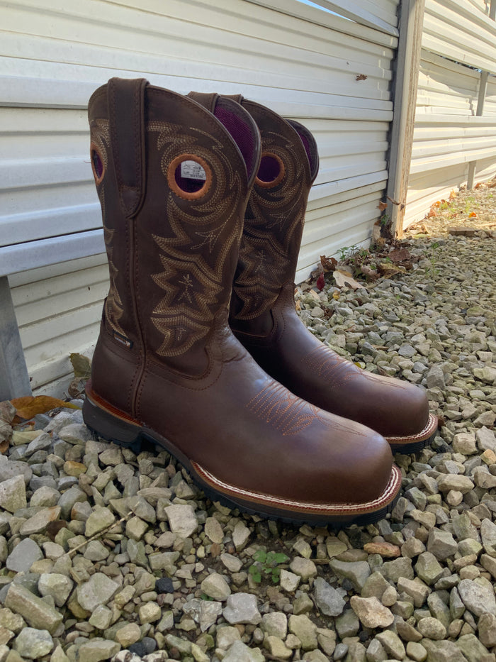 Rocky Women's Rosemary Brown Waterproof Composite Toe Western Work Boots RKW0403-Painted Cowgirl Western Store