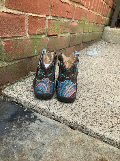 Roper Infant Girl’s Swirly Glitter Fashion Cowgirl Boots 1901-2923-Painted Cowgirl Western Store