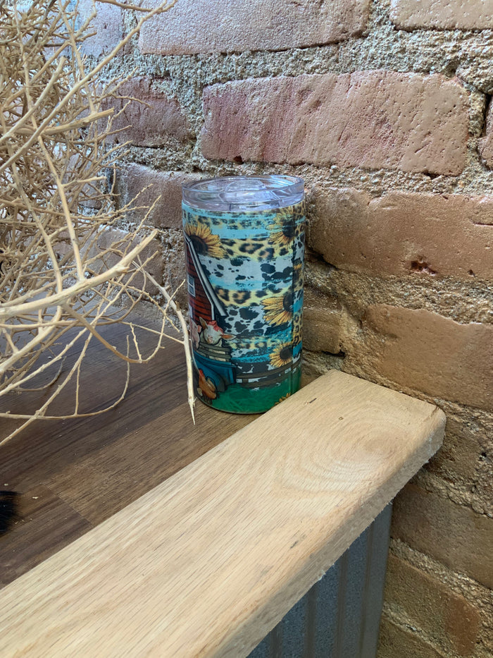 Painted Cowgirl Logo Farm Animals 14oz. Small Tumbler Cup PCLFAC14-Painted Cowgirl Western Store