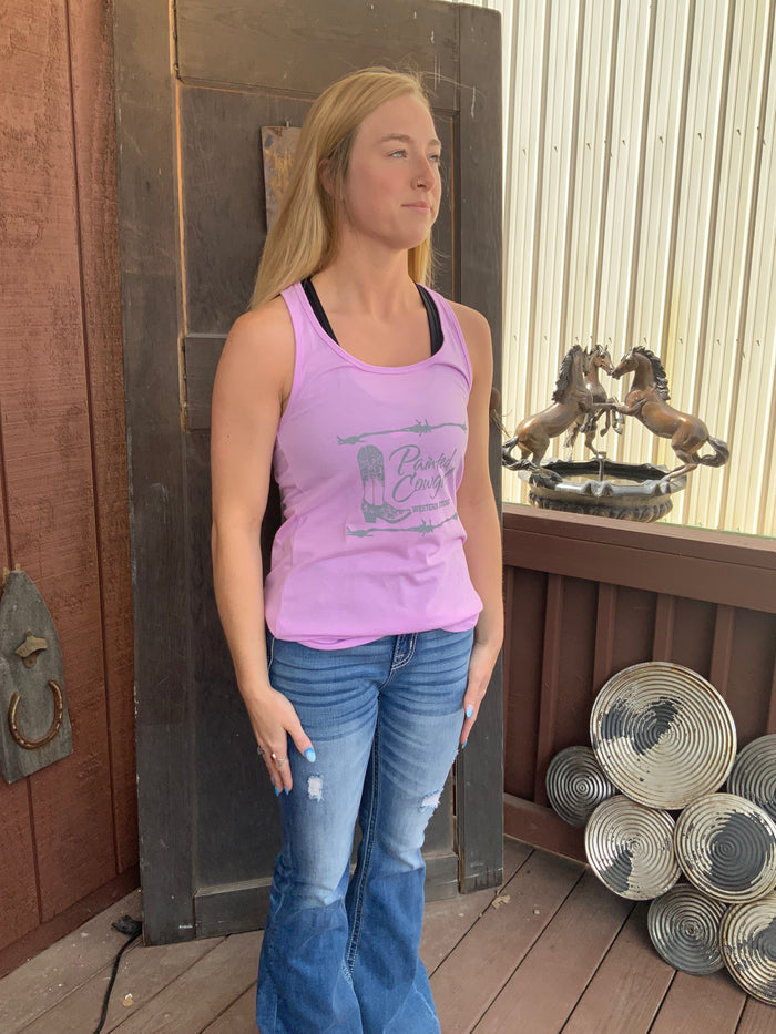 Painted Cowgirl Western Store Lilac Logo Tank Top PCTTL-Painted Cowgirl Western Store