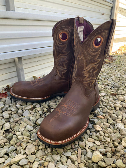 Rocky Women's Rosemary Brown Waterproof Composite Toe Western Work Boots RKW0403-Painted Cowgirl Western Store