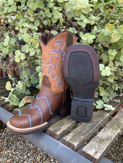 Roper Children & Youth Boy's Monterey Blue Chevron Cowboy Boots 0912-2936-Painted Cowgirl Western Store