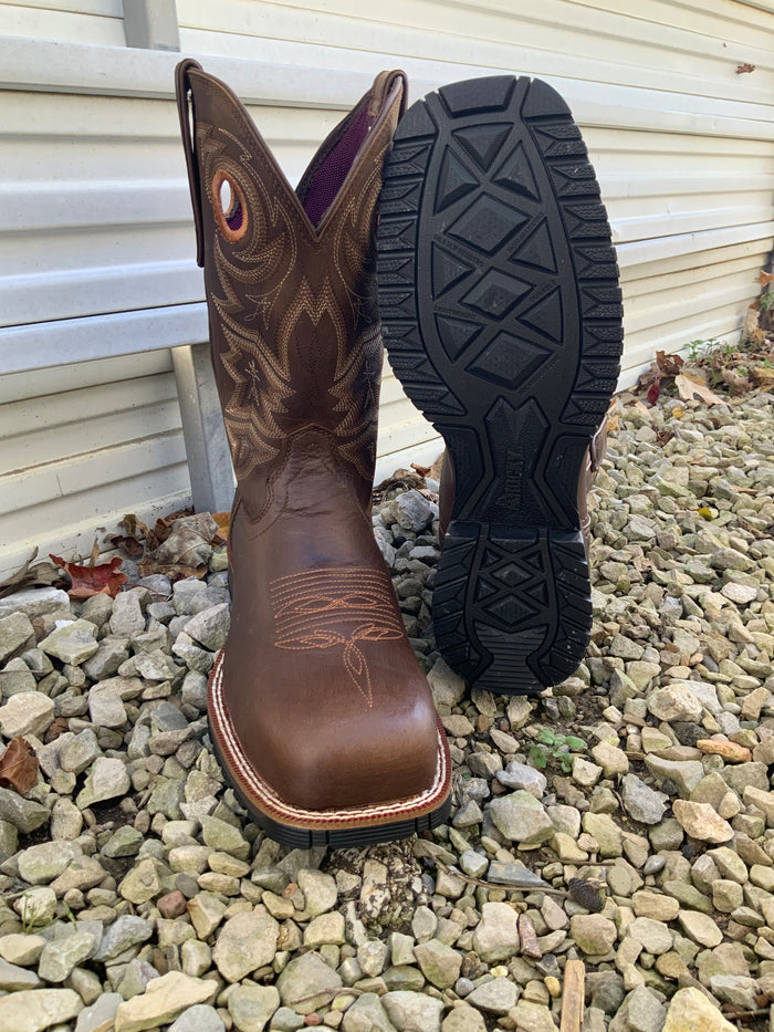 Rocky Women's Rosemary Brown Waterproof Composite Toe Western Work Boots RKW0403-Painted Cowgirl Western Store