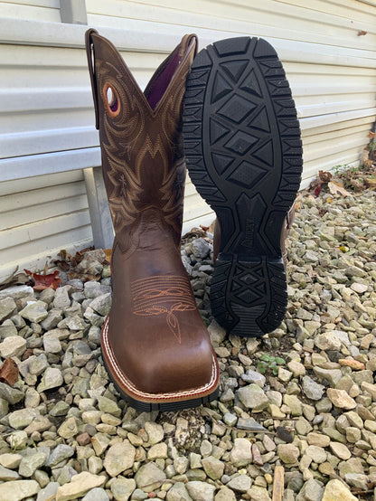 Rocky Women's Rosemary Brown Waterproof Composite Toe Western Work Boots RKW0403-Painted Cowgirl Western Store