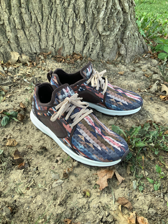 Ariat Women's Neutral Aztec Fuse Lace-Up Tennis Shoe 10039082-Painted Cowgirl Western Store