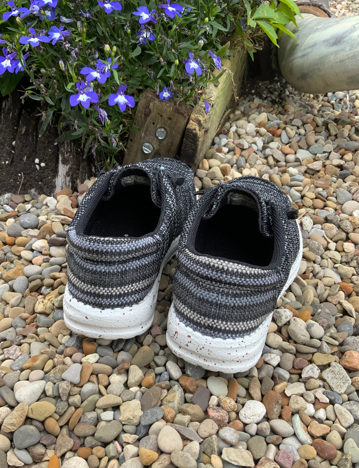 Roper Children/Youth Hang Loose Black Slip On Casual Shoe 1793-3113-Painted Cowgirl Western Store