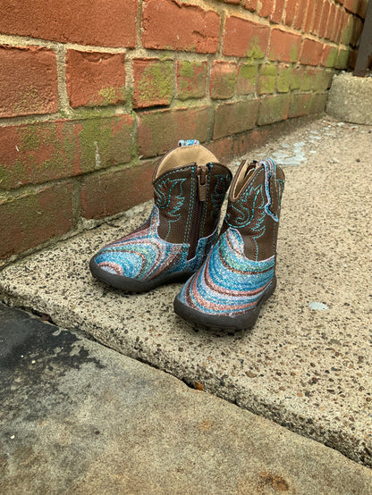 Roper Infant Girl’s Swirly Glitter Fashion Cowgirl Boots 1901-2923-Painted Cowgirl Western Store