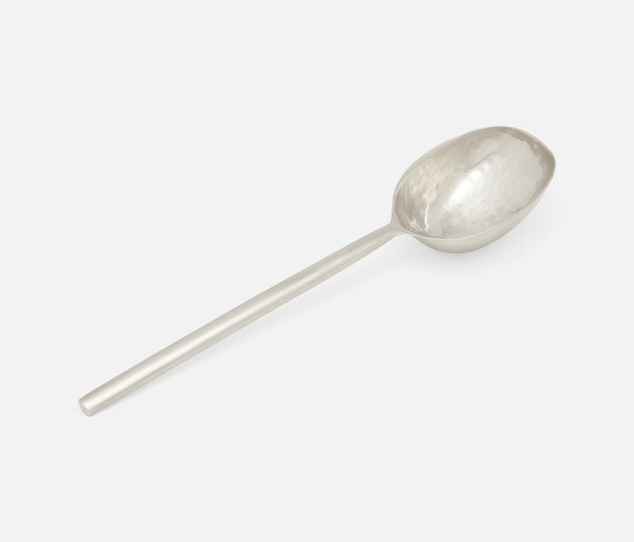 JUPITER LARGE SERVING SPOON IN MATTE SILVER