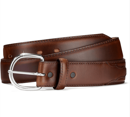 Justin Men's Brown Classic Western Leather Belt 53717