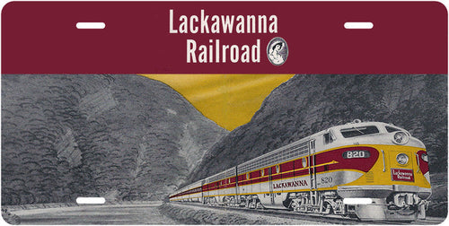 Lackawanna Railroad - Vintage Ad - No. 820 - License Plate